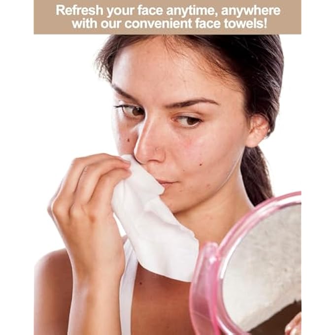 KASTWAVE FACE TOWEL COTTON FACIAL TISSUES, EXTRA SOFT THICK DISPOSABLE DRY WIPES, WET AND DRY FACE TOWELS FOR MAKEUP REMOVE, BABY, CLEANSING, SKINCARE (3 PACK=180COUNT) - Image 2